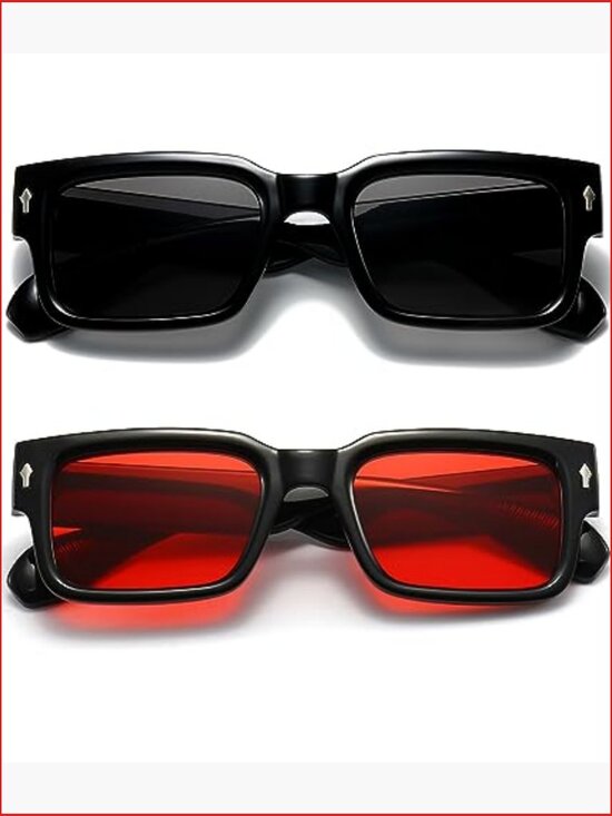 Square Frame Sunglasses Unisex Chunky Rectangle UV400 Protection main image 5